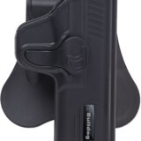 Bulldog RR1911C Rapid Release  OWB Black Polymer Paddle Fits 1911 Fits 3" Barrel Right Hand