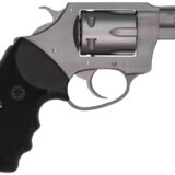 Charter Arms 72224 Pathfinder Small 22 LR, 8 Shot 2" Stainless Steel Barrel & Cylinder, Anodized Aluminum Frame w/Black Finger Grooved Rubber Grip, Exposed Hammer