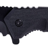Humvee Adventure Gear HMVKTR15 Tactical Recon 3" Folding Drop Point Part Serrated Black Stainless Steel Blade/Black Textured Features Glass Breaker/Seat Belt Cutter Includes Pocket Clip