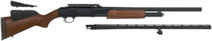 Mossberg 54243 500 Combo 12 Gauge 5+1 3" Blued 28" Vent Rib/24" Slugster Barrel w/Cantilever Scope Mount, Blued Steel Receiver, Hardwood Dual Comb Stock, Includes Accu-Set Chokes