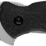 Kershaw 1620 Scallion 2.40" Folding Flipper Plain Bead Blasted 420HC SS Blade Black Glass-Filled Nylon Handle Includes Pocket Clip