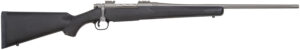 Mossberg 28009 Patriot Full Size 270 Win 5+1 22" Stainless Cerakote Fluted Barrel, Stainless Cerakote Receiver Drilled & Tapped, Black Fixed Synthetic Stock, Right Hand