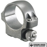 Ruger 90293 3KTG Scope Ring Silver 1" Low