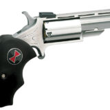 North American Arms BWM Black Widow  22 WMR 5 Shot 2" Stainless Steel Vent Rib Barrel, Stainless Steel Frame, Stainless Cylinder, Black Finger Grooved Rubber Grip, Exposed Hammer