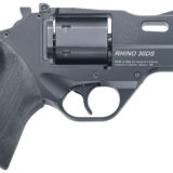 Chiappa Firearms CF340289 Rhino 30SAR *CA Compliant Small Frame 357 Mag 6 Shot, 3" Black Anodized Steel Barrel, Blued Cylinder, Black Anodized Aluminum Frame, Black Rubber Grip, Concealed Hammer