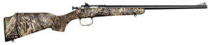 Crickett KSA2284 Youth 22 WMR 1rd 16.12" Blued Barrel/Receiver, Fixed Front/Adjustable Rear Peep Sights, Mossy Oak Break-Up Synthetic Stock w/11.5" LOP, Rebounding Firing Pin Safety