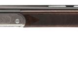 Stevens 22593 555 E Full Size 20 Gauge Break Open 3" 2rd 26" Black Satin Vent Rib Barrel, Engraved Satin Silver Aluminum Receiver, Fixed Satin Turkish Walnut Stock, Ambidextrous