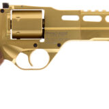 Chiappa Firearms 340225 Rhino 60DS Medium Frame 357 Mag 6 Shot, 6" Gold Plated PVD Steel Vent Rib Barrel & Cylinder, Gold Plated PVD Aluminum Frame, Walnut Grip, Concealed Hammer