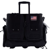 GPS Bags T2112ROBB Rolling Tactical Black 1000D Nylon Teflon Coating with Foam Cradle Holds 6 Handguns, Storage Pockets Holds 4 Additional Guns, Telescoping Handle & ATV Wheels