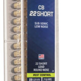 CCI 0026 Specialty CB Pest Control 22Short 29gr Lead Round Nose 100 Per Box/50 Case