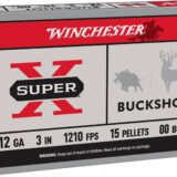 Winchester Ammo XB12300 Super X 12Gauge 3" 15Pellets 00Buck Shot 5 Per Box/50 Case