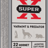 Winchester Ammo X22H1 Super X 22Hornet 45gr Jacketed Soft Point 50 Per Box/10 Case
