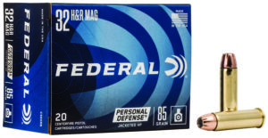 Federal C32HRB Personal Defense  32H&R Mag 85gr Jacketed Hollow Point 20 Per Box/25 Case