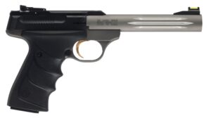 Browning 051461490 Buck Mark Lite *CA Compliant 22 LR 10+1 5.50" Matte Gray Fluted Barrel, Serrated Steel Slide, Matte Gray Aluminum Frame & Black Ultragrip RX Grips