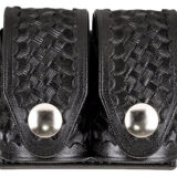 HKS 203BLBN SpeedLoader Case Double Large Black Hytrel Belt Loop Belts 2.25" Wide