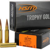 HSM 308168VLD Trophy Gold Extended Range 308 Win 168 gr Berger Hunting VLD Match 20 Per Box/ 25 Case