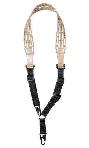 Limbsaver 12140 Tactical Sling Tan w/ Black Strap Nylon 48" OAL 1" W & Adjustable One-Two Point Design
