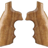 Hogue 10200 Fancy Hardwood  Brown Goncalo Alves Hardwood with Finger Grooves for S&W K, L Frame with Square Butt
