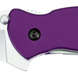 Kershaw 1620PUR Scallion 2.40" Folding Drop Point Plain Bead Blasted 420HC SS Blade Purple Anodized Aluminum Handle Includes Pocket Clip