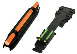 HiViz C4001 C-Series Magnetic Turkey/Deer Sight Set Black | Orange Fiber Optic Front Sight Green Fiber Optic Rear Sight
