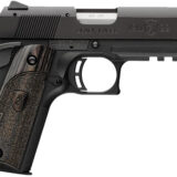 Browning 051817490 1911 Black Label Compact Frame 22 LR 10+1, 3.63" Stainless Steel Barrel, Matte Black Serrated Slide & Polymer Frame w/Beavertail & Picatinny Rail, Black Laminate Stippled Grip
