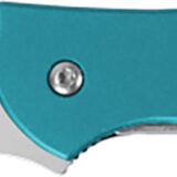 Kershaw 1660TEAL Leek  3" Folding Drop Point Plain Bead Blasted 14C28N Steel Blade Teal Anodized Aluminum Handle Includes Pocket Clip