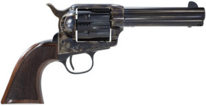 Taylors & Company 4107DE Smoke Wagon Deluxe 357 Mag 6rd 4.75" Blued Cylinder & Barrel Color Case Hardened Steel Frame Checkered Walnut Grip (Taylor Tuned)