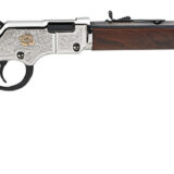 Henry H004AB Golden Boy American Beauty 22 Short, 22 Long or 22 LR Caliber with 16 LR/21 Short Capacity, 20" Blued Barrel, Nickel-Plated Metal Finish & American Walnut Stock Right Hand (Full Size)