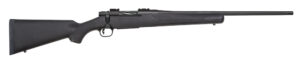Mossberg 27851 Patriot Full Size 7mm-08 Rem 4+1 22" Matte Blued Fluted Barrel, Drilled & Tapped Matte Blued Stainless Steel Receiver, Black Fixed Synthetic Stock, Right Hand