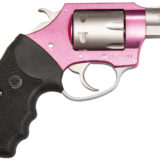 Charter Arms 52330 Pathfinder Pink Lady Small Frame 22 WMR 8 Shot 2" Stainless Steel Barrel, Pink Cerakote Aluminum Frame, Stainless Cylinder, Black Finger Grooved Rubber Grip, Exposed Hammer