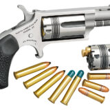 North American Arms 22MSCTW Wasp  22 LR 22 WMR 5 Shot 1.13" Stainless Steel Vent Rib Barrel, Stainless Frame & Cylinder, Black Pebbled Rubber Grip, Exposed Hammer