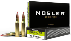 Nosler 40060 Ballistic Tip 7mm-08Rem 120gr Spitzer Ballistic Tip 20 Per Box/10 Case