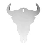 B/C AR500 3/8" SILHOUETTE SKULL WHT