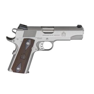 Springfield 1911 Garrison Handgun .45 Auto 7rd Magazine(1) 4.25" Barrel Wood Grips Stainless