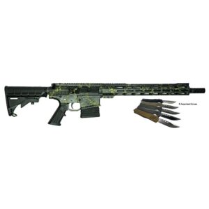 Great Lakes AR-15 Rifle .308 Win 20rd Magazine 16" Barrel Lichen Black with 5 OTF 3-1/2" Blade Knives