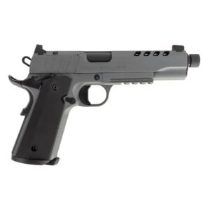 1911 Night Stalker SF 10 Handgun 10mm 8rd Magazine 5" Threaded Barrel Cerakote Grey with Black Grips
