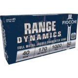 Fiocchi Pistol Shooting Dynamics Handgun Ammunition .40 S&W 170 gr FMJ 1020 fps 50/box
