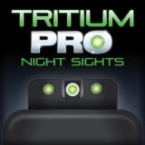 Truglo Tritium Pro Night Sights Fit Novak LoMount .270 Front .450 Rear - White Outline Front/Rear Green