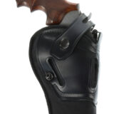 Galco SR46B Switchback OWB Black Leather Belt Slide Fits Ruger GP100/S&W K Frame Fits 6" Barrel Ambidextrous