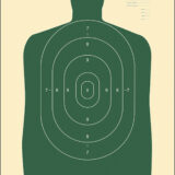 Action Target B27SGREEN100 Qualification Standard Silhouette Paper Hanging 24" x 45" Green/White 100 Per Box
