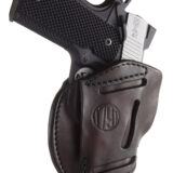 1791 Gunleather 3WH1SBRA 3-Way IWB/OWB Size 01 Signature Brown Leather Belt Loop Fits 1911 3-4" Ambidextrous Hand