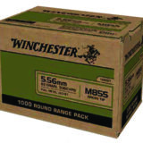 Winchester Ammo WM8551000 USA M855 Green Tip 5.56x45mmNATO 62gr Full Metal Jacket 1000 Per Box/1 Case *Sold By Case