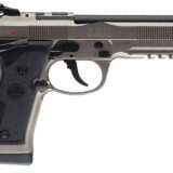 Beretta USA J92XPCO21 92X PCO Full Size Frame 9mm Luger 15+1 4.90" Black Barrel, Gray Nistan Optic Ready/Serrated Steel Slide & Frame w/Beavertail & Picatinny Rail