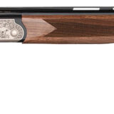 Charles Daly 930344 202A  Full Size 28 Gauge Break Open 3" 2rd 26" Blued Vent Rib Barrel, Silver Engraved Aluminum Receiver, Checkered Walnut Stock