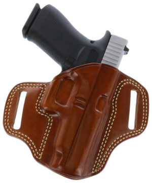 Galco CM270 Combat Master  OWB Tan Leather Belt Slide Fits Browning Hi-Power/Springfield SA-35/Girsan MC P35/Match Right Hand