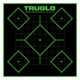 TruGlo TG14A25BB Tru-See 5- Diamond Target Self-Adhesive Heavy Paper Black/Green 12"x12" 25 Pack
