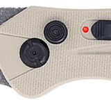 CobraTec Knives TANDIABLOAUTO Diablo  3.50" Folding Black Stonewashed D2 Steel Blade, 4.75" Tan Textured G10 Scales Handle