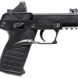 Kel-Tec P17BBLKOPTIC P17 Compact Frame 22 LR 16+1 3.80" Black Steel Barrel, Black Serrated Steel Slide, Black Polymer Frame w/Picatinny Rail, Textured Grip, Viridian RFX-11 Green Dot, Ambidextrous