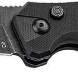 Boker 01BO797 Intention II 3.07" Folding Tanto Plain D2 Steel Blade Black G10 Handle