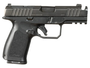 Rost Martin RM1CBLKOSP(COMP) RM1C  9mm Luger 17+1 4" Black Compensated Match Grade Barrel, Black Tenifer Optic Ready/Serrated Steel Slide, Black Polymer Frame w/Picatinny Rail, Textured Grip